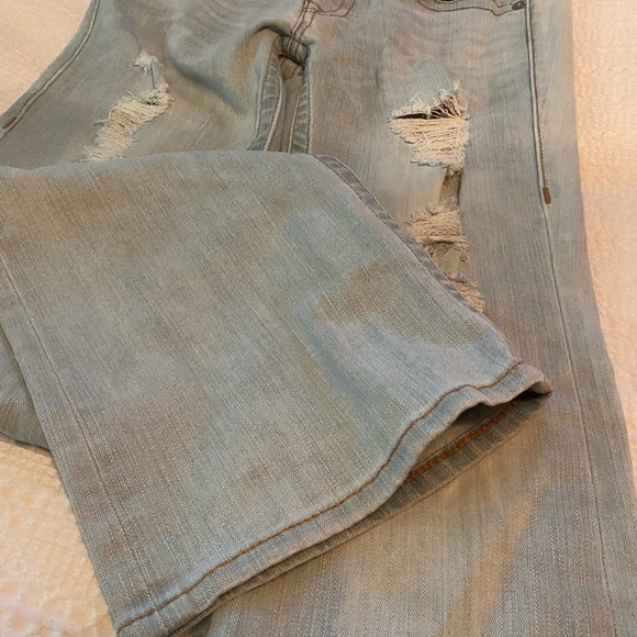 True religion bootcut light blue distressed jeans - Picture 4 of 7